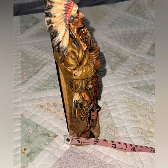 Native American Chief Photo Frame Rustic Southwestern Lodge Decor Teepee 3.5x5 - Picture 8 of 9